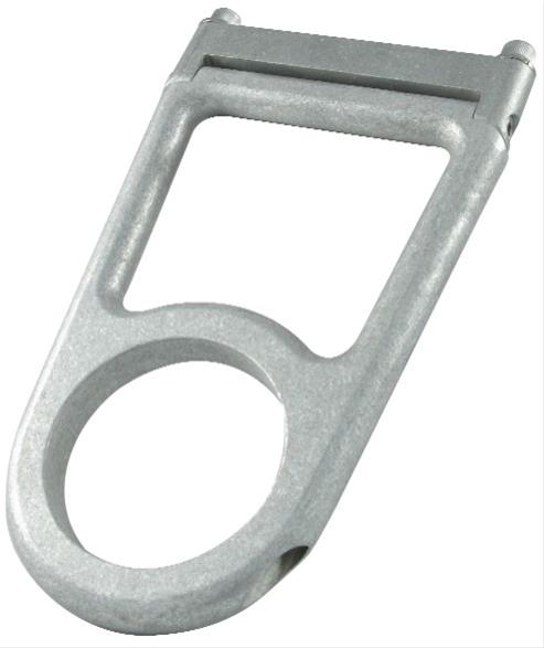 Borgeson Open-Style Column Drops 912203 Steering Mount, Open-Style, 3 in. Drop, Aluminum, Natural, Hinged, for 2.0 in. Diameter, Each