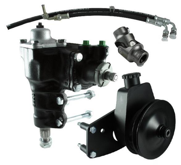 Borgeson Power Steering Conversion Kits for 1966-1977 BRONCO - 999059 Box, Conversion, Universal Joint, Pump Kit, Pump Bracket and Pulley, Hoses, Ford, Kit