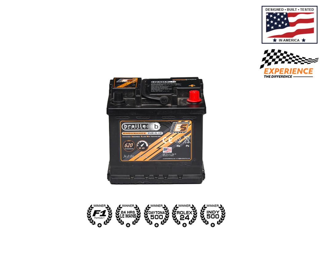 620 CCA Braille Battery Endurance Series B140R-H4-LN1 BCI Group 140R/H4/LN1 Battery, Series, AGM, 12 V, Deep Cycle/Starting , Cold Cranking Amps, Top Terminals, Right Side Positive, Each thumbnail 5