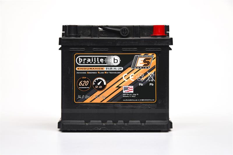 620 CCA Braille Battery Endurance Series B140R-H4-LN1 BCI Group 140R/H4/LN1 Battery, Series, AGM, 12 V, Deep Cycle/Starting , Cold Cranking Amps, Top Terminals, Right Side Positive, Each thumbnail 6