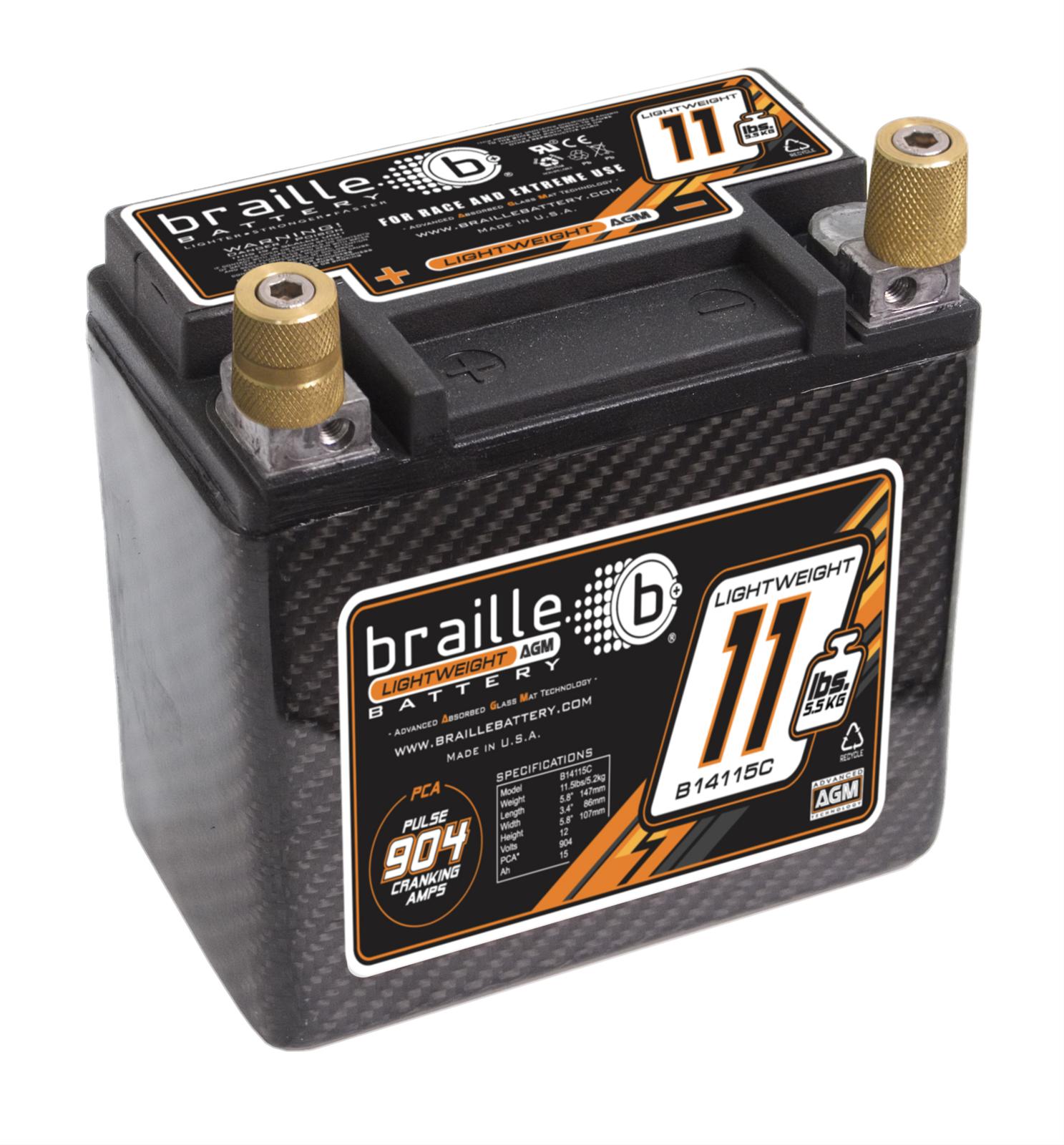 Braille Battery B14115C Braille Battery Carbon Fiber Batteries Summit