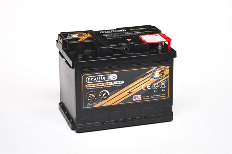 700 CCA Braille Battery Endurance Series B47-H5-L2 BCI Group 47/H5/L2 Battery, Series, AGM, 12 V, Deep Cycle/Starting, Cold Cranking Amps, Top Terminals, Right Side Positive, Each thumbnail 7