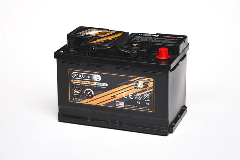 880 CCA Braille Battery Endurance Series B48-H6-L3 BCI Group 48/H6/L3 Battery, Series, AGM, 12 V, Deep Cycle/Starting, Cold Cranking Amps, Top Terminals, Right Side Positive, Each thumbnail 8