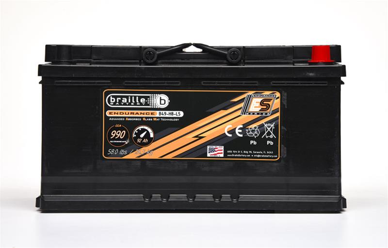 Braille 49-H8-L5 Endurance AGM Battery 990 CCA Braille 49-H8-L5 Endurance AGM Battery 990 CCA