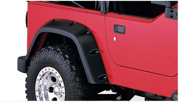 Bushwacker Pocket-Style Fender Flares for 1997-2006 WRANGLER - 10042-07 Flares, Pocket Style, Rear, Black, Dura-Flex Thermoplastic, Jeep, Pair
