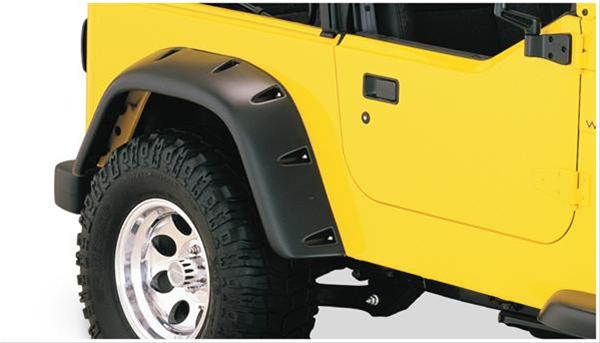 Bushwacker Pocket-Style Fender Flares 10913-07 Flares, Pocket Style, Euro Rubicon® Conversion, Front, Rear, Black, Dura-Flex, Jeep, Set of 4 thumbnail 3