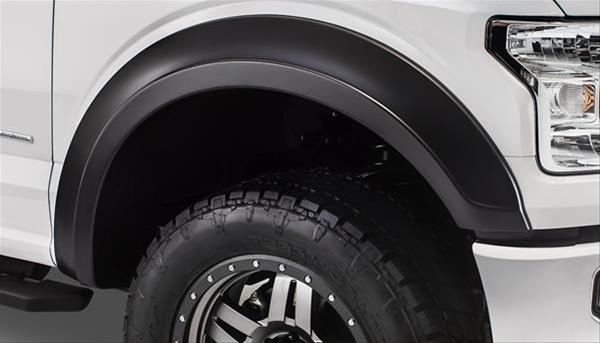 Bushwacker Extend-A-Fender Flares for 2015-2017 F-150 - 20093-02 Fender Flares, Extend-A-Fender, Front, Black, Dura-Flex Thermoplastic, Ford, Pair