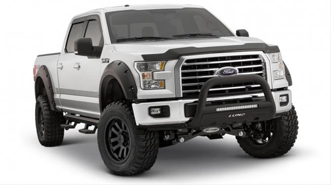 Bushwacker Pocket-Style Fender Flares 20099-02 Flares, Pocket Style, Front, Dura-Flex Thermoplastic, Matte Black, Ford, Pair