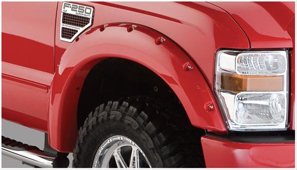 Husky Pocket-Style Fender Flares for 2008-2010 F-250 SUPER DUTY, F-350 DUTY - 2802917 Flares, Pocket Style, Front and Rear, Black, Dura-Flex Thermoplastic, Ford, Set of 4