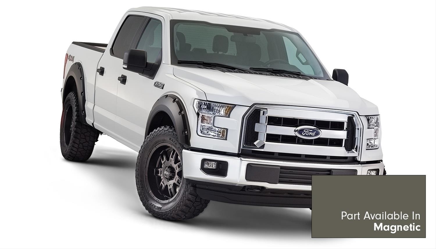 Bushwacker Color-Matching Pocket Style Fender Flares for 2016-2017 F-150 - 20935-6A Flares, Style, Front/Rear, Dura-Flex Thermoplastic, Magnetic, Ford, Set of 4 thumbnail 2