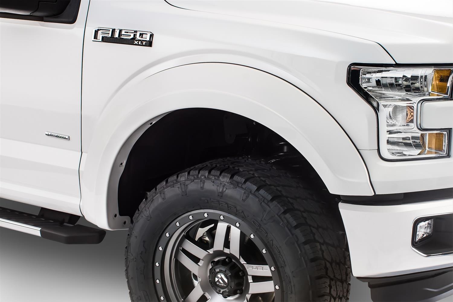 Husky Extend-A-Fender Flares for 2015-2017 F-150 - 2802936 Fender Flares, Extend-A-Fender, Front and Rear, Black, Dura-Flex Thermoplastic, Ford, Set of 4