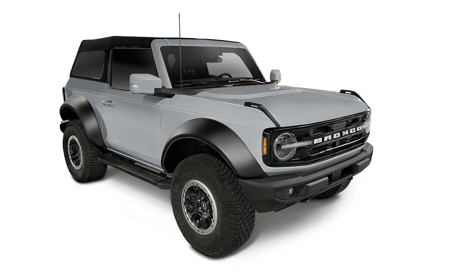Bushwacker 21-22 Ford Bronco (2 Door) Extend-A-Fender Style Fender Flares - 4pc Smooth