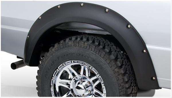 Husky Pocket-Style Fender Flares for 1993-2011 RANGER - 28021915 Flares, Pocket Style, Front, Rear, Black, Dura-Flex Thermoplastic, Ford, Set of 4