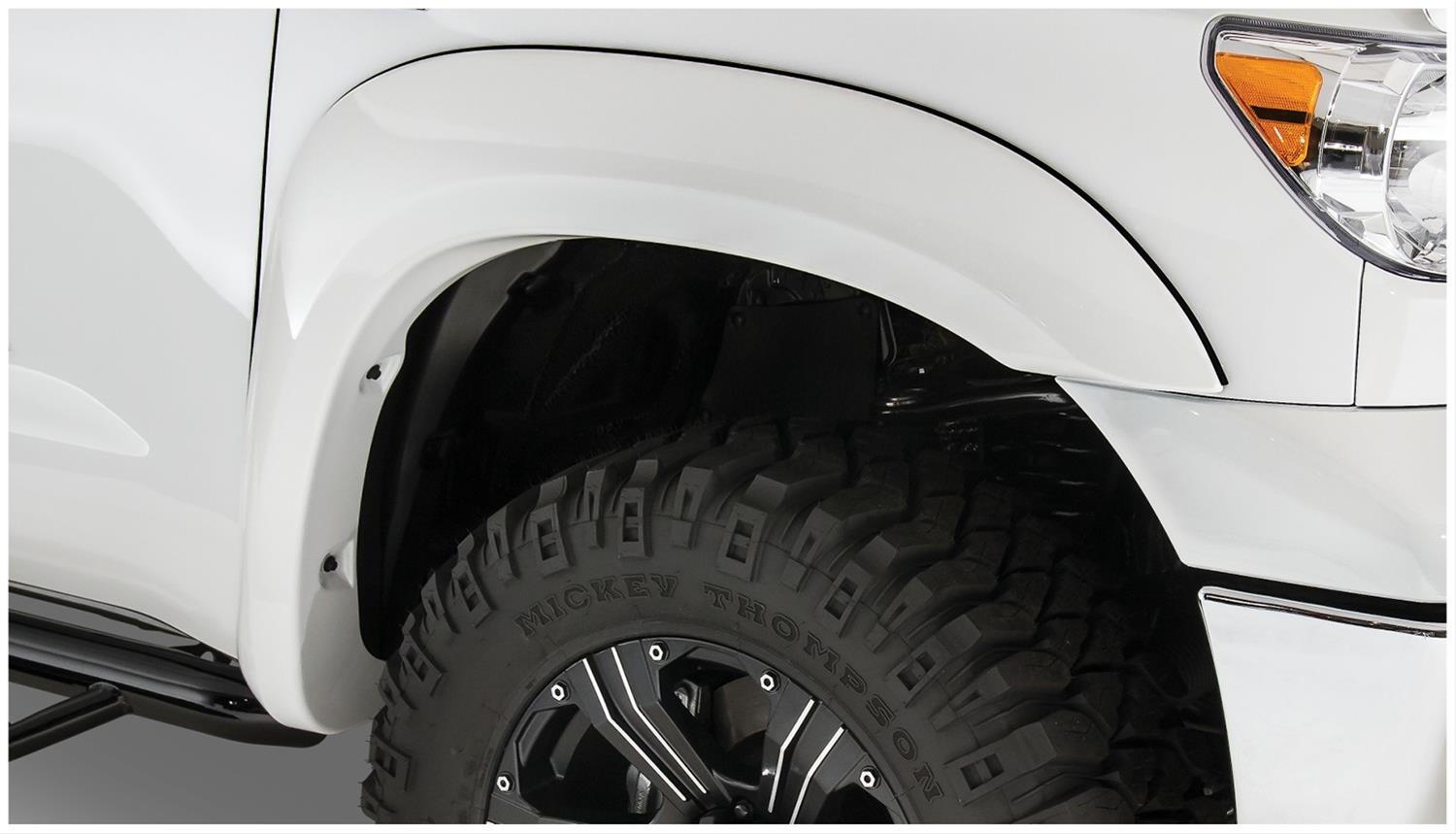 Bushwacker Extend-A-Fender Flares 30035-02 Fender Flares, Extend-A-Fender, Front, Black, Dura-Flex Thermoplastic, Toyota, Pair