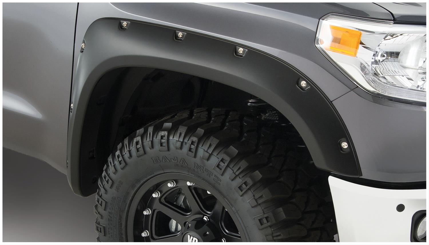 Husky Pocket-Style Fender Flares for 2014-2021 TUNDRA - 2803918 Flares, Pocket Style, Front and Rear, Dura-Flex Thermoplastic, Black, Toyota, Set of 4