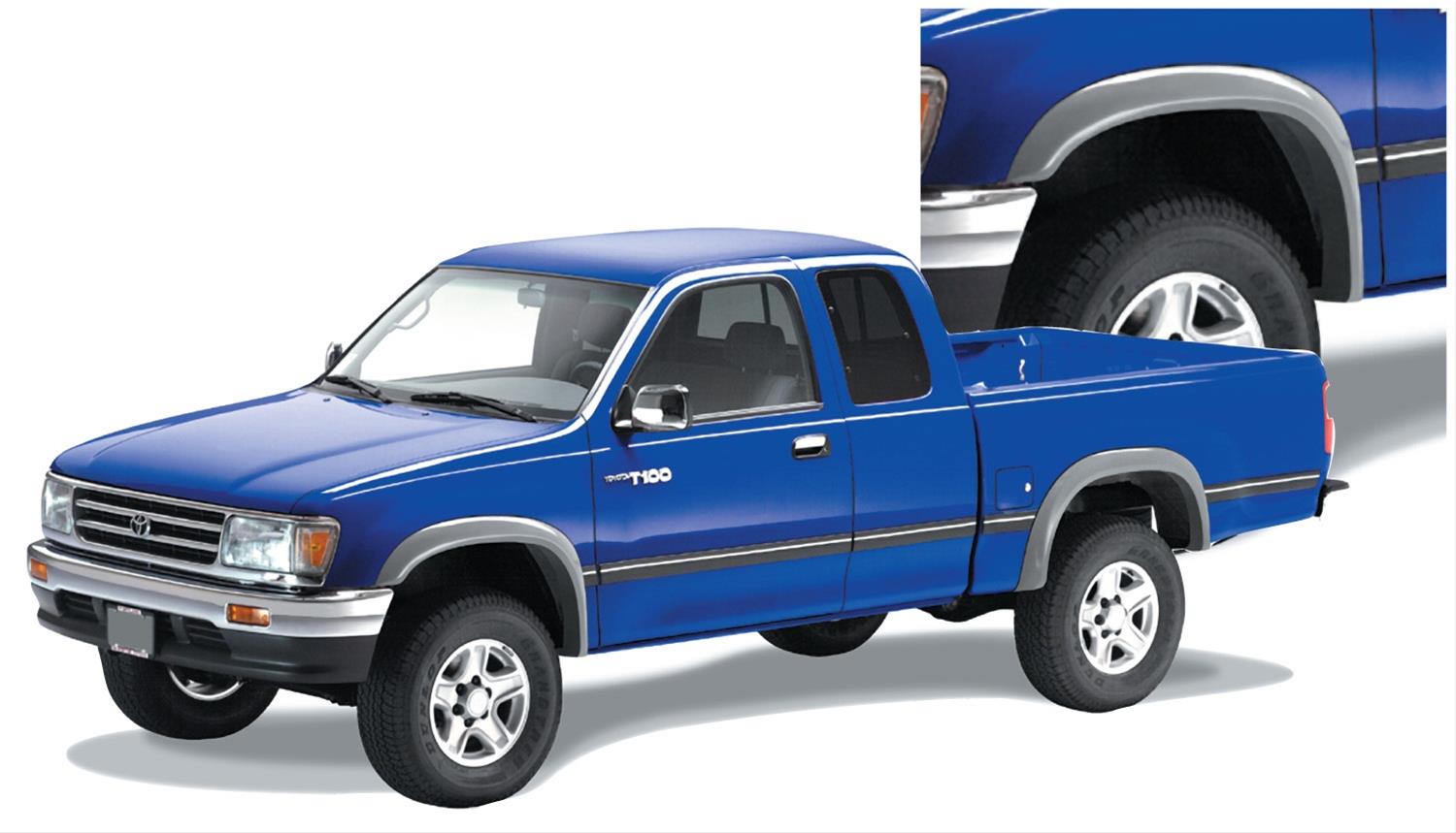 Husky Extend-A-Fender Flares for 1993-1998 T100 - 28031910 Fender Flares, Extend-A-Fender, Front, Rear, Black, Dura-Flex Thermoplastic, Toyota, Set of 4