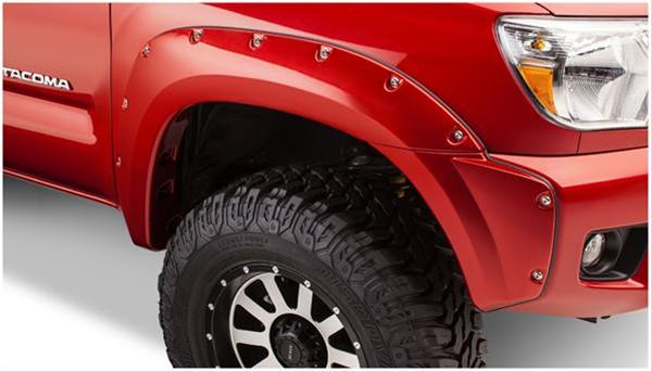 Husky Pocket-Style Fender Flares for 2012-2015 TACOMA - 2803928 Flares, Pocket Style, Front/Rear, Black, Dura-Flex Thermoplastic, Toyota, Set of 4