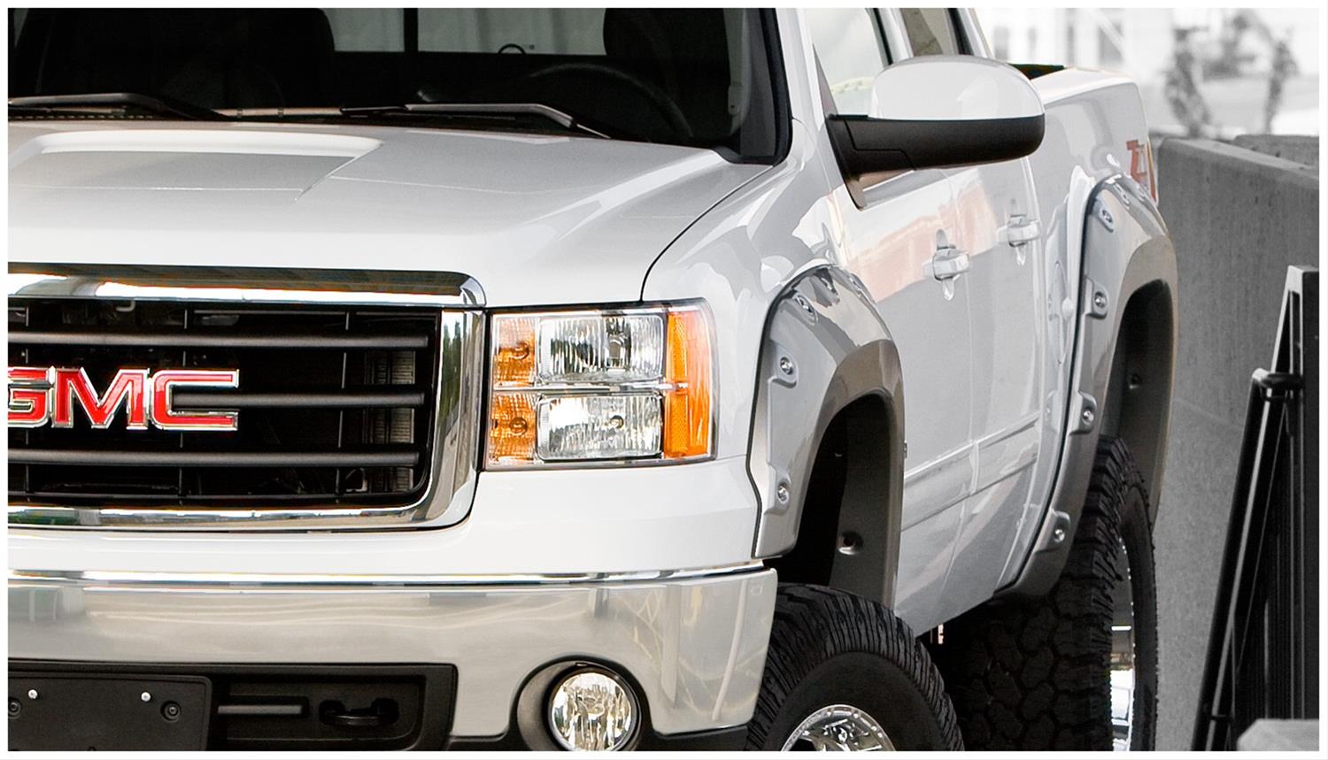 Bushwacker BOSS Pocket-Style Fender Flares 40089-02 Flares, Pocket Style, Front, Black, Dura-Flex Thermoplastic, GMC, Pair