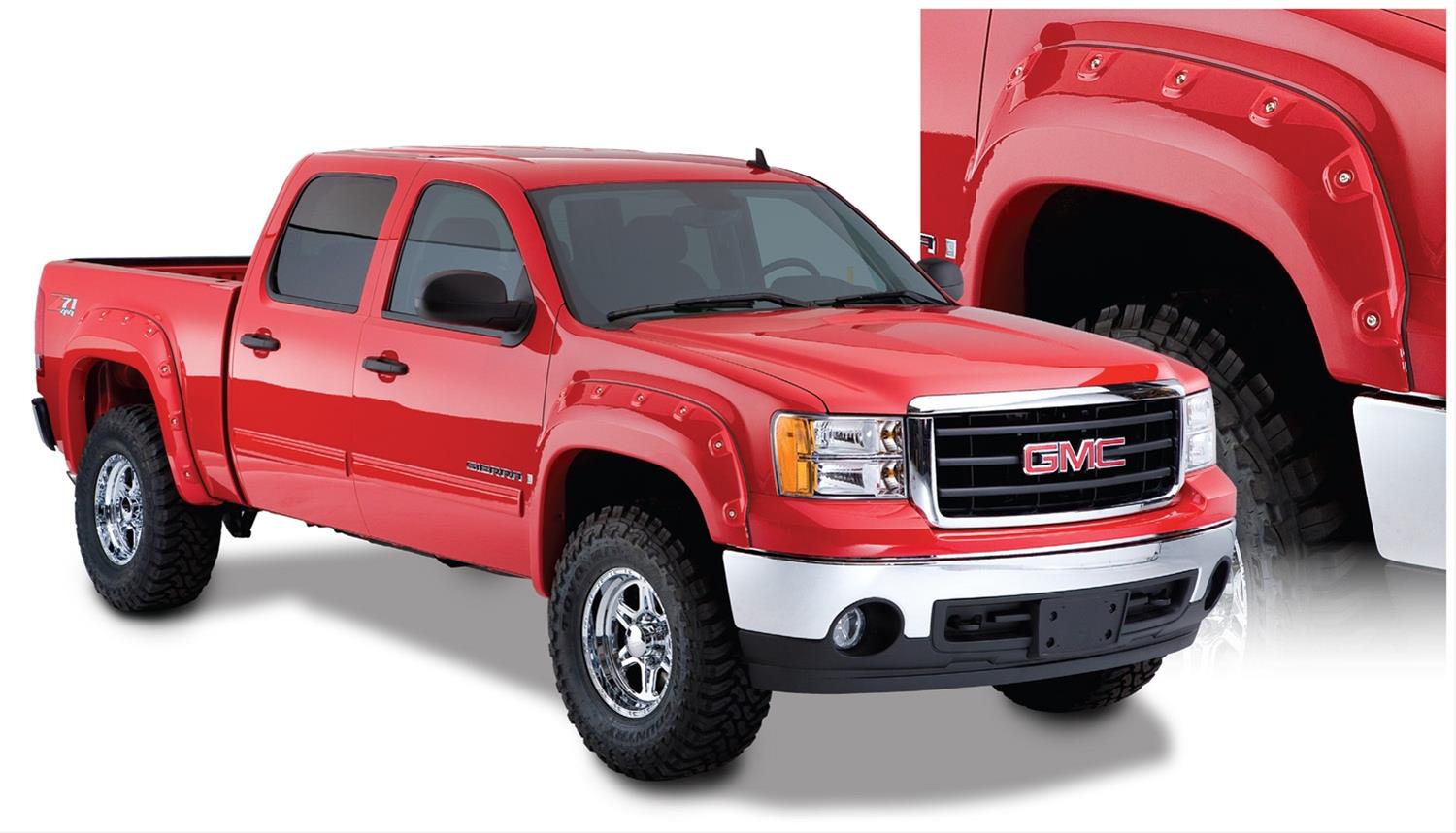 Bushwacker BOSS Pocket-Style Fender Flares 40089-02 Flares, Pocket Style, Front, Black, Dura-Flex Thermoplastic, GMC, Pair thumbnail 5