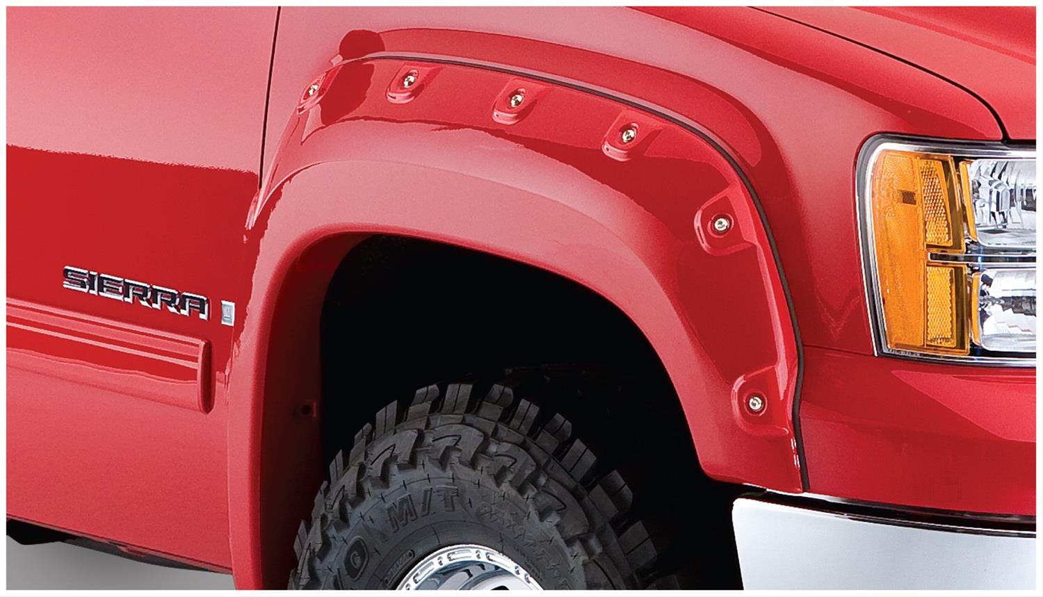 Bushwacker BOSS Pocket-Style Fender Flares 40089-02 Flares, Pocket Style, Front, Black, Dura-Flex Thermoplastic, GMC, Pair thumbnail 3