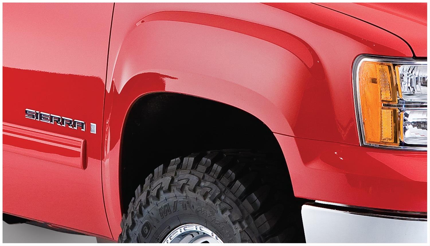 Bushwacker BOSS Pocket-Style Fender Flares 40089-02 Flares, Pocket Style, Front, Black, Dura-Flex Thermoplastic, GMC, Pair thumbnail 4