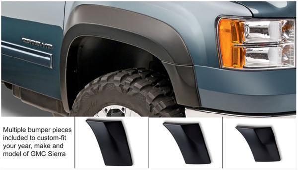 Husky Extend-A-Fender Flares for 2007-2013 SIERRA 1500 - 2804954 Fender Flares, Extend-A-Fender, Front and Rear, Black, Dura-Flex Thermoplastic, GMC, Set of 4