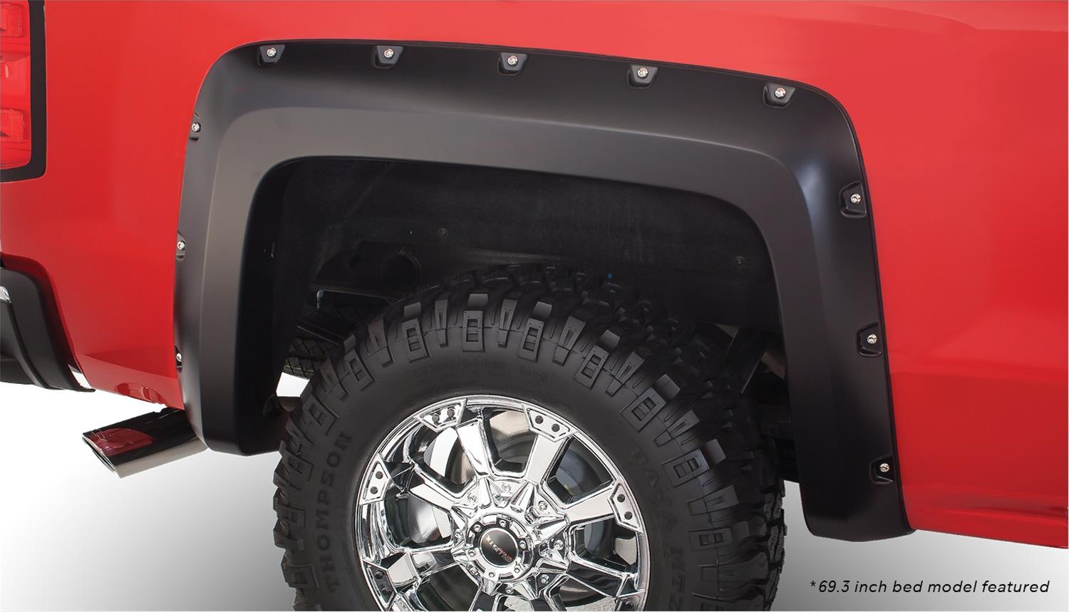 Husky Pocket-Style Fender Flares for 2014-2018 SILVERADO 1500 - 2804957 Flares, Pocket Style, Front and Rear, Dura-Flex Thermoplastic, Black, Chevy, Set of 4