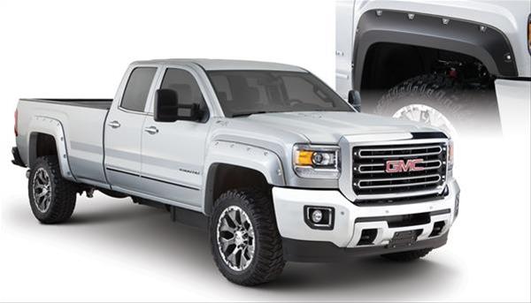 Husky Pocket-Style Fender Flares for 2015-2019 SIERRA 2500 HD, 3500 HD - 2804967 Flares, Pocket Style, Front/Rear, Black, Dura-Flex Thermoplastic, GMC, Set of 4