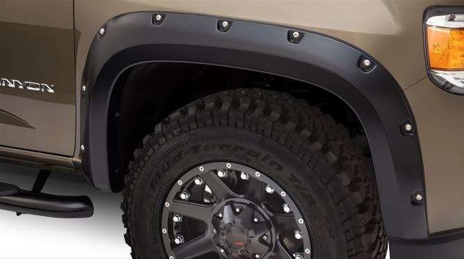 Husky Pocket-Style Fender Flares for 2015-2020 CANYON - 2804972 Flares, Pocket Style, Front and Rear, Black, Dura-Flex Thermoplastic, GMC, Set of 4 thumbnail 2