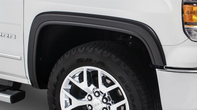 Bushwacker OE-Style Fender Flares 40973-02 Flares, OE-Style, Front and Rear, Black, Dura-Flex Thermoplastic, GMC, Set of 4
