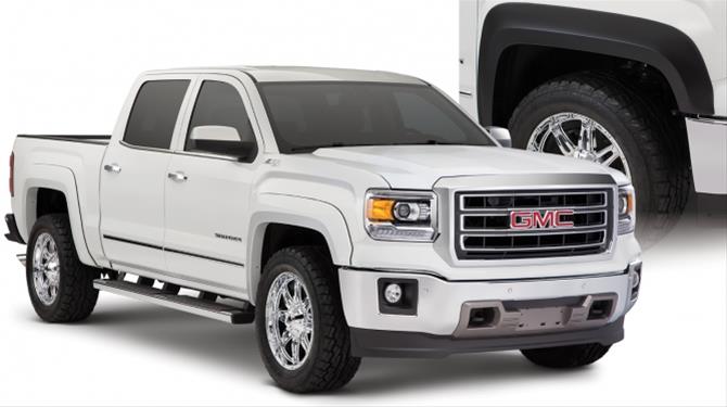 Husky Extend-A-Fender Flares for 2016-2018 SIERRA 1500 - 2804975 Fender Flares, Extend-A-Fender, Front and Rear, Black, Dura-Flex Thermoplastic, GMC, Set of 4