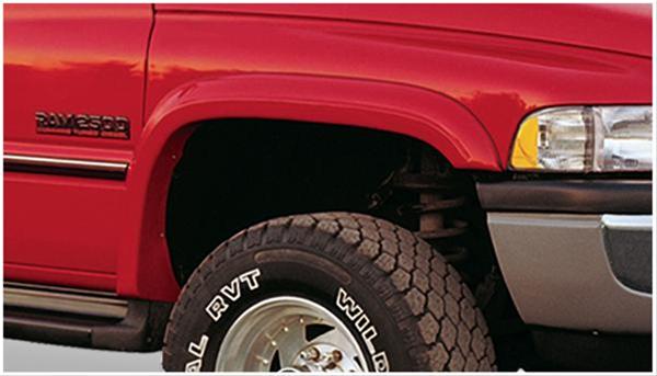 Husky Extend-A-Fender Flares for 1994-2002 RAM 3500, 2500, 1994-2001 1500 - 2805902 Fender Flares, Extend-A-Fender, Front and Rear, Black, Dura-Flex Thermoplastic, Dodge, Set of 4