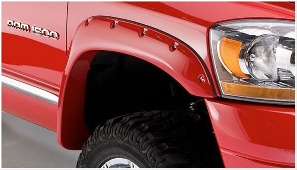 Husky Pocket-Style Fender Flares for 2003-2009 RAM 3500, 2500, 2002-2008 1500 - 2805907 Flares, Pocket Style, Front, Rear, Black, Dura-Flex Thermoplastic, Dodge, Set of 4