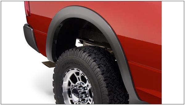 Bushwacker Color-Matching OE-Style Fender Flares for 2016-2018 2500, 3500 - 50917-15 Flares, OE-Style, Front and Rear, Dura-Flex Thermoplastic, Bright White, 0.500 in. Flare Width, Dually, Ram, Set of 4 thumbnail 2