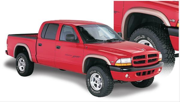 Husky Extend-A-Fender Flares for 1997-2004 DAKOTA - 28051905 Fender Flares, Extend-A-Fender, Front, Rear, Black, Dura-Flex Thermoplastic, Dodge, Set of 4