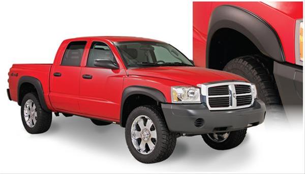Husky Extend-A-Fender Flares for 2005-2010 DAKOTA - 28051908 Fender Flares, Extend-A-Fender, Front, Rear, Black, Thermoplastic, Dodge, Set of 4