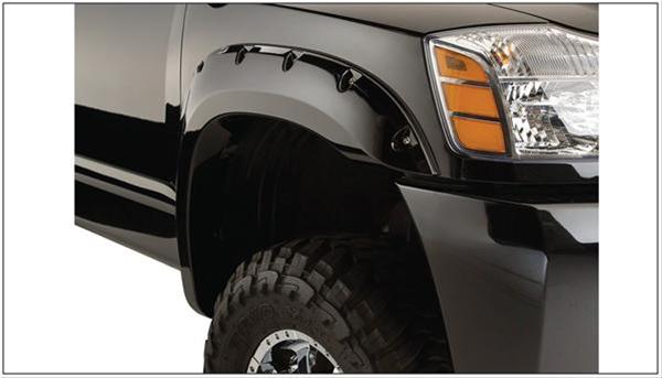 Husky Pocket-Style Fender Flares for 2004-2015 TITAN - 2807908 Flares, Pocket Style, Front and Rear, Black, Dura-Flex Thermoplastic, Nissan, Set of 4 thumbnail 2