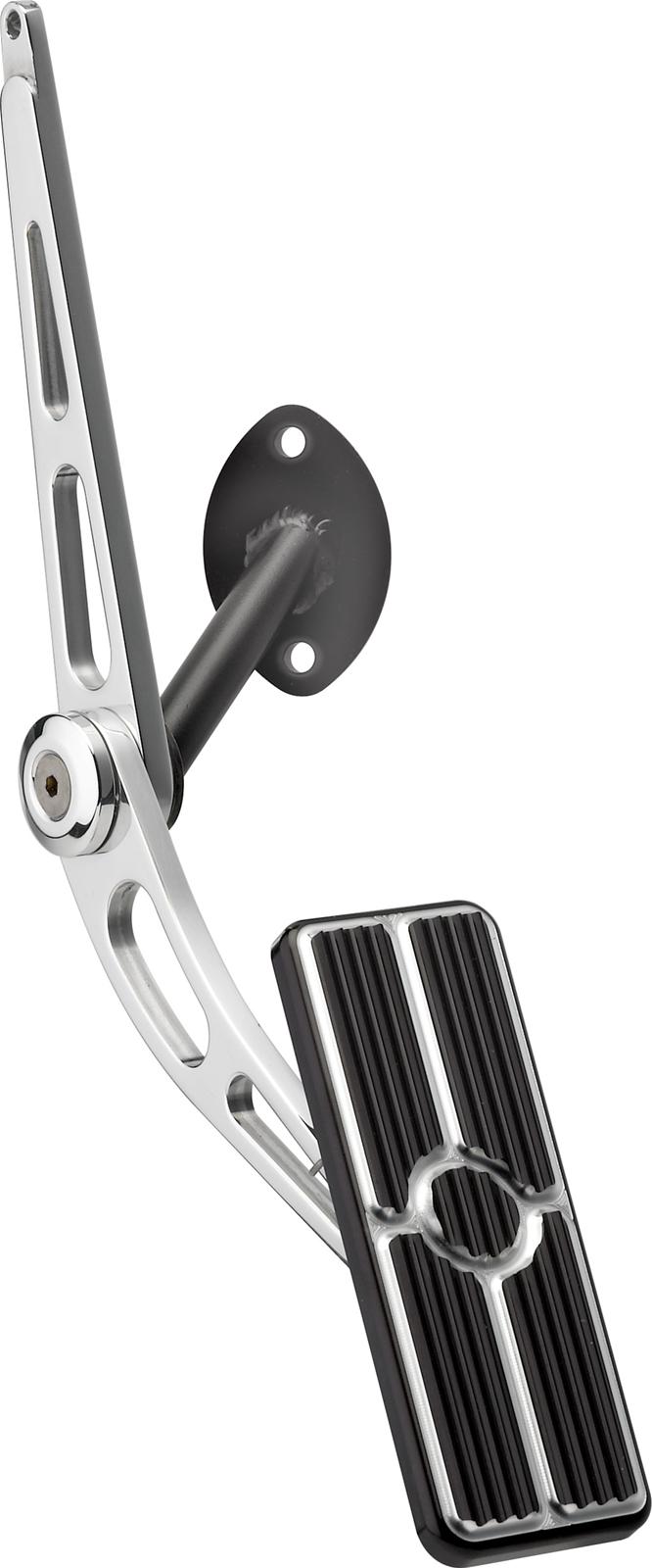 Billet Specialties Gas Pedal Assemblies 199155 Throttle Pedal, Firewall Mount, Rectangle, Aluminum, Black Bracket, Black Pedal, Each