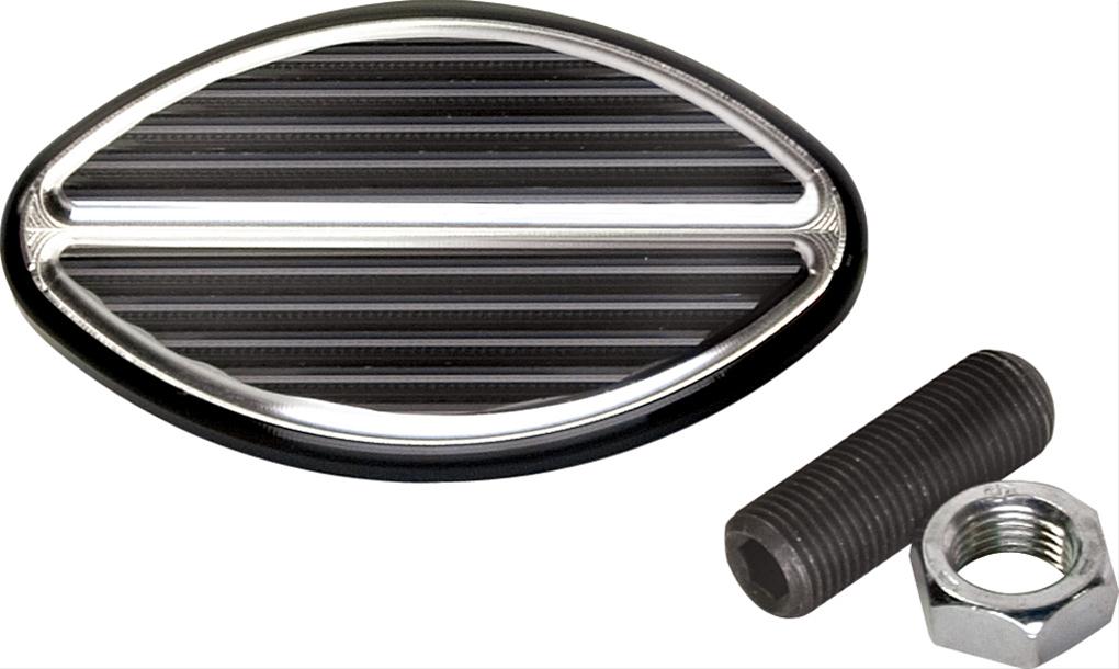 Billet Specialties Pedal Pads 199335 Brake or Clutch Pad, Aluminum, Black Anodized, 1/2 in.-20 Stud, Each thumbnail 2