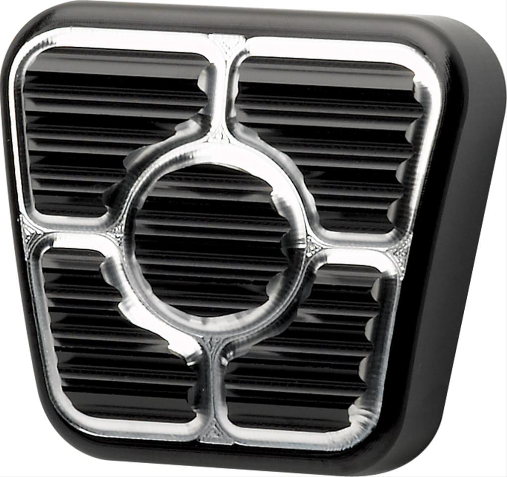 Billet Specialties Pedal Pads for 1967-1969 CAMARO, FIREBIRD - 199665 Pad, Emergency Brake, Aluminum, Black Anodized, Chevy, Pontiac, Each
