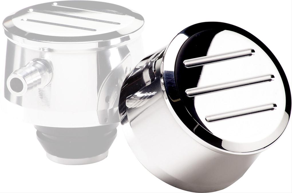 Billet Specialties Valve Cover Breathers 20820 Breather, Push-In, Round, Aluminum, Polished, Ball-Milled, Each thumbnail 2
