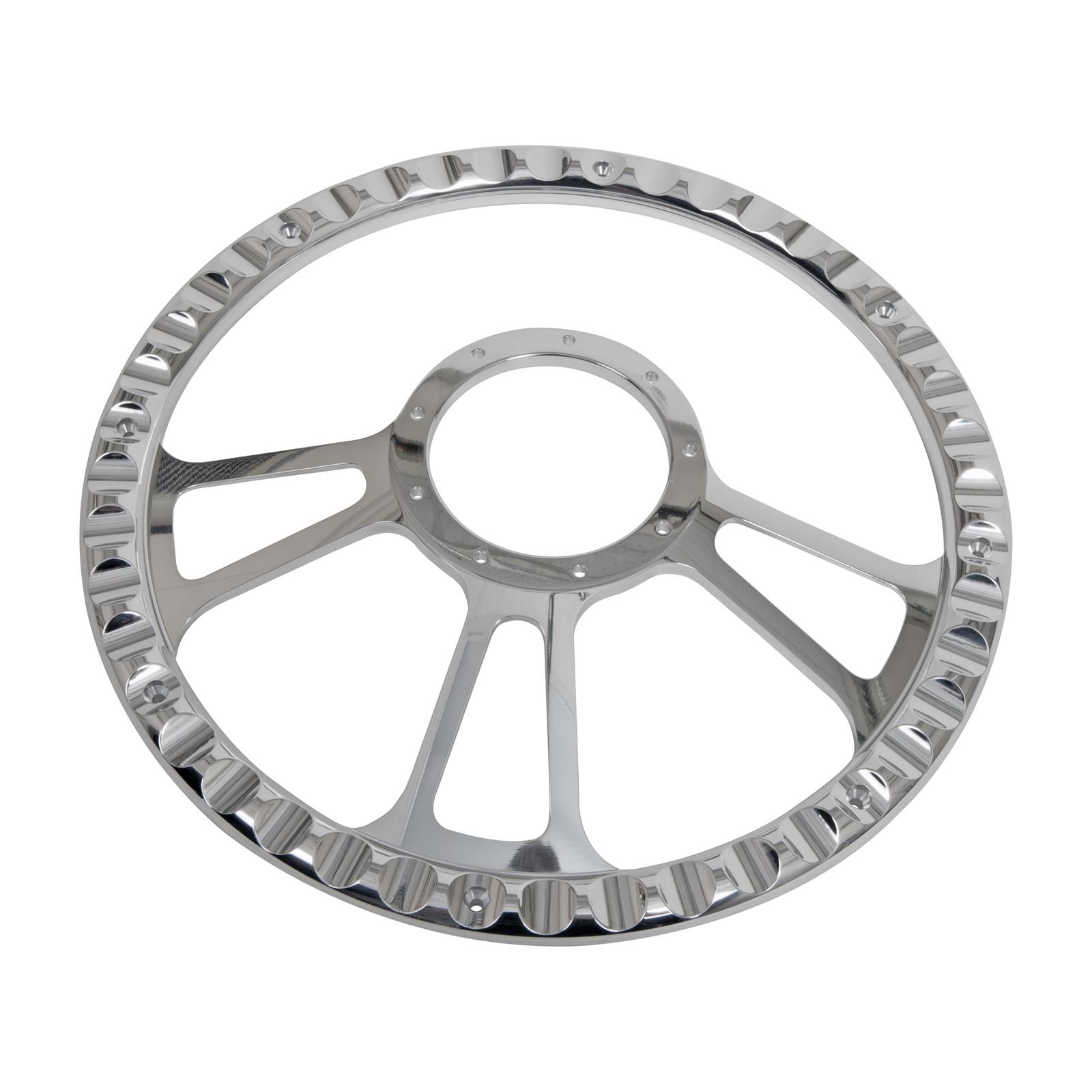 Billet Specialties Half-Wrap Steering Wheels 30425 Wheel, Half-Wrap, Vintec, Aluminum, Polished, 3-Spoke, 14 in. Diameter, 9-Bolt Mount, Each