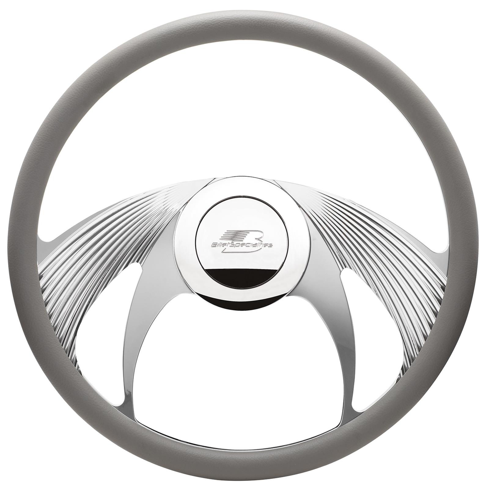 Billet Specialties Half-Wrap Steering Wheels 34065 Wheel, Half-Wrap, Phantom, Aluminum, Polished, 5-Spoke, 15.5 in. Diameter, 9-Bolt Mount, Each