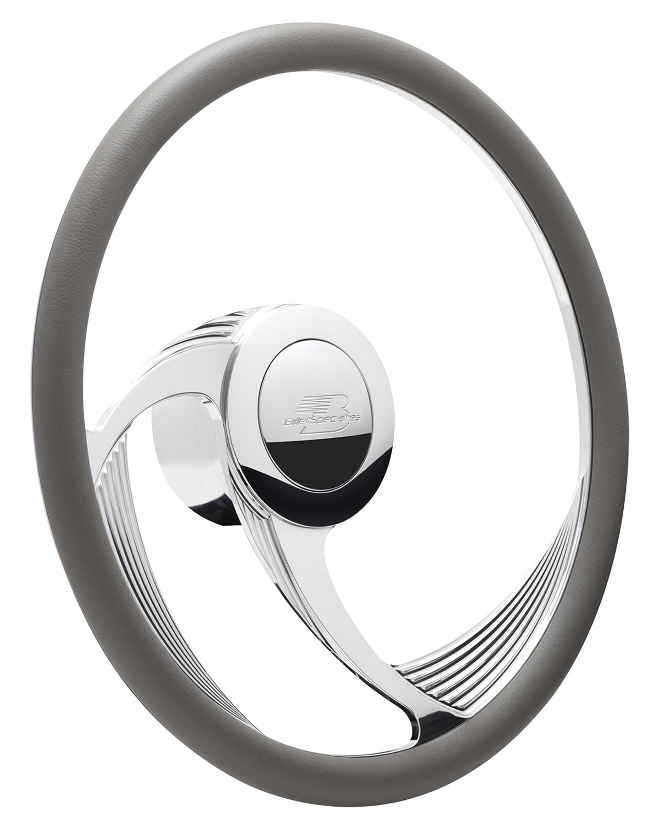 Billet Specialties Half-Wrap Steering Wheels 34165 Wheel, SPYDER II, Half-Wrap, 15.5 in. Diameter, 2 in. Dish, Polished Aluminum, 9 Bolt, Each thumbnail 2