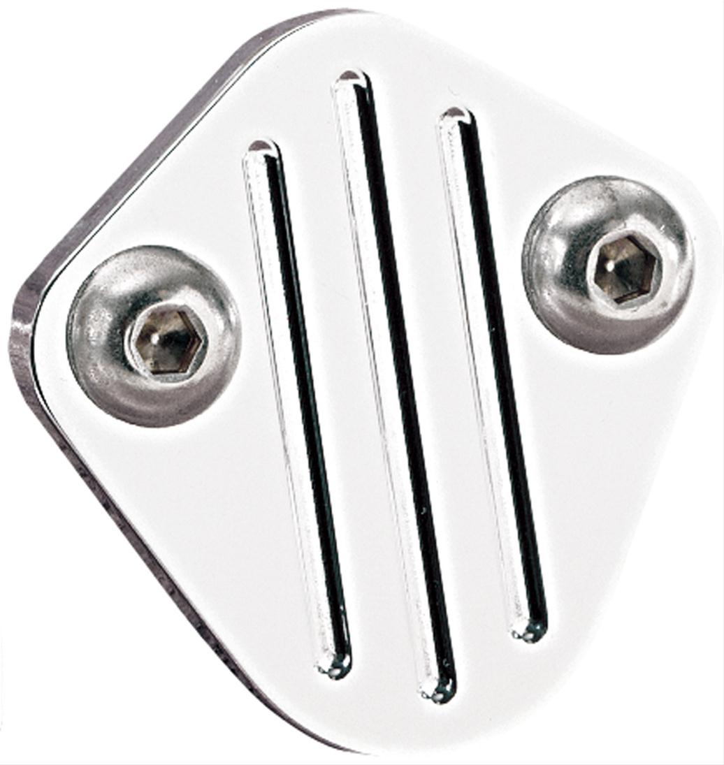 Billet Specialties Fuel Pump Block-Offs 41220 Block-Off Plate, Aluminum, Polished, Chevy, Each