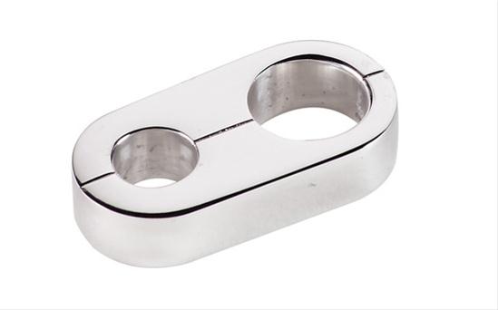 Billet Specialties Hose Separators 68020 Separator, Aluminum, Polished, One .440 in. Hole/One .540 in. Hole, Each
