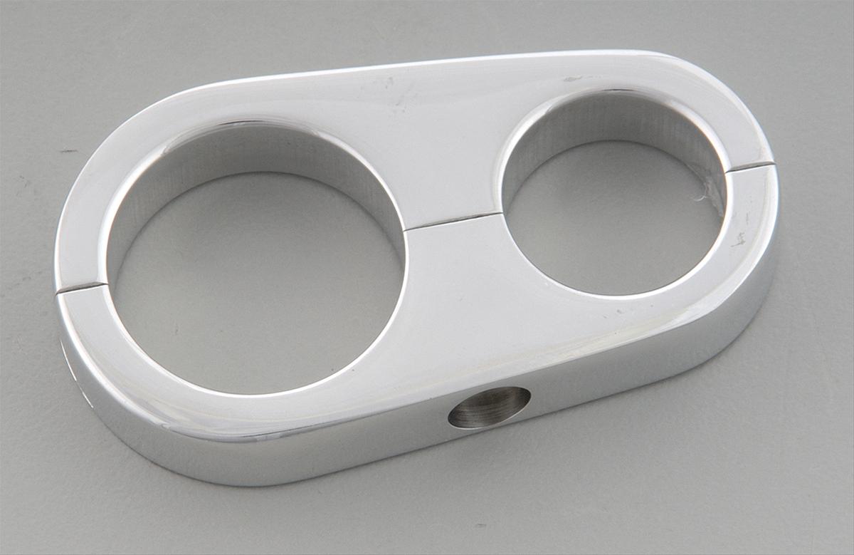 Billet Specialties Hose Separators 68425 Separator, Aluminum, Polished, One .734 in. Hole/One .969 in. Hole, Each