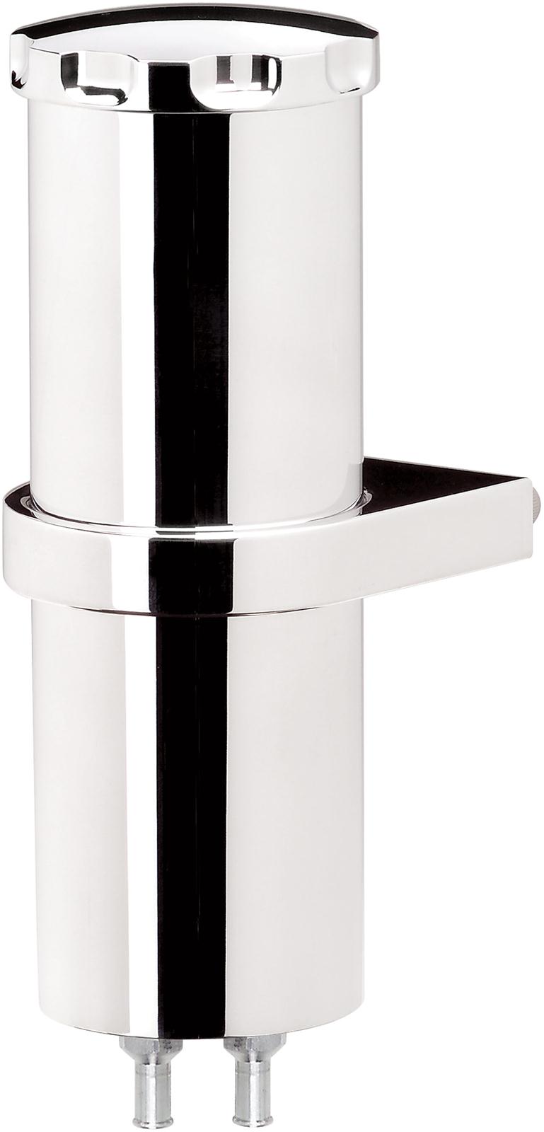 Billet Specialties Overflow Tanks 77109 Tank, 15 oz., Round, Smooth, Aluminum, Polished, 5/16 in. Hose Barb Inlet/Outlet, Universal, Each thumbnail 2
