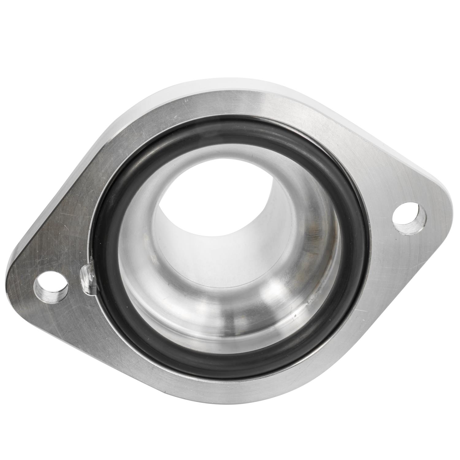 Billet Specialties Thermostat Housings 90900 Water Neck, Aluminum, Natural, Straight Up, -16 AN Male Threads, Chevy, LS, Each thumbnail 2