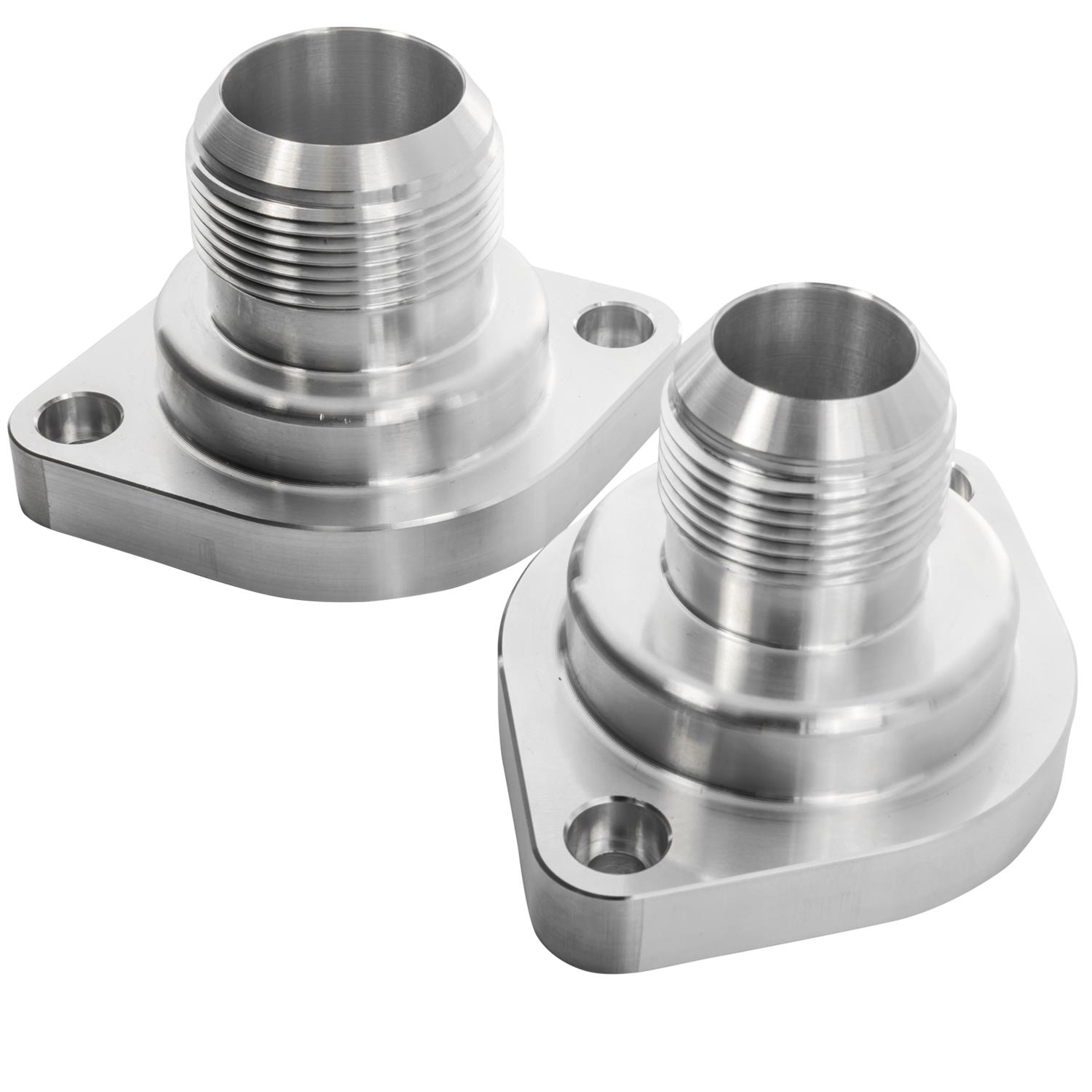 Billet Specialties Thermostat Housings 90900 Water Neck, Aluminum, Natural, Straight Up, -16 AN Male Threads, Chevy, LS, Each thumbnail 3